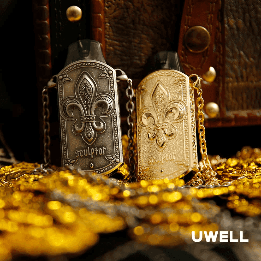 UWELL SCULPTOR雕塑家 11W電鍍金屬雕刻空倉煙彈:圖片 2